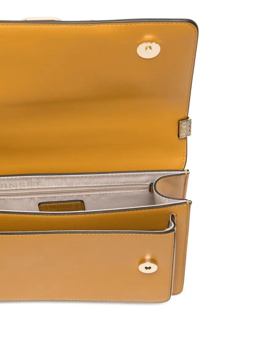 Thumbnail - Twin-Set Hobo Bags - Mustard Yellow Shoulder Bag With Gold-Tone Chain-L - Gr. unisize - in Gelb - für Damen