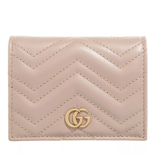 Gucci GG Marmont Card Case Leather Rose Bi-Fold Portemonnaie