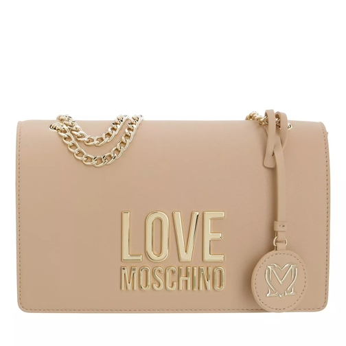 Love Moschino Borsa Bonded Pu  Nude Crossbody Bag