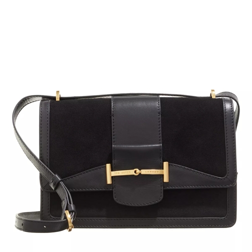 Ted Baker Edalin Suede Equestrian Cross Body Bag Black Crossbody Bag