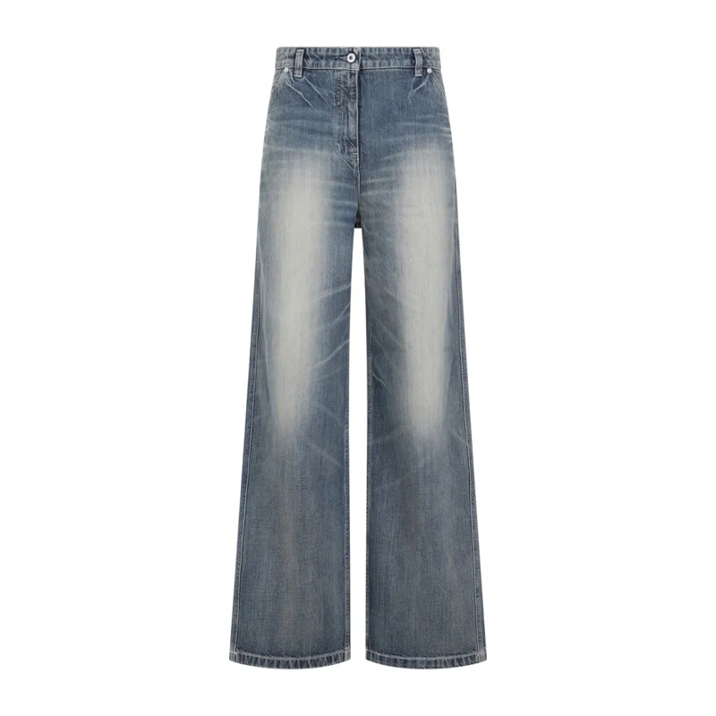 Kenzo Jeans Dirty Blue Cotton Denim Pants Grey