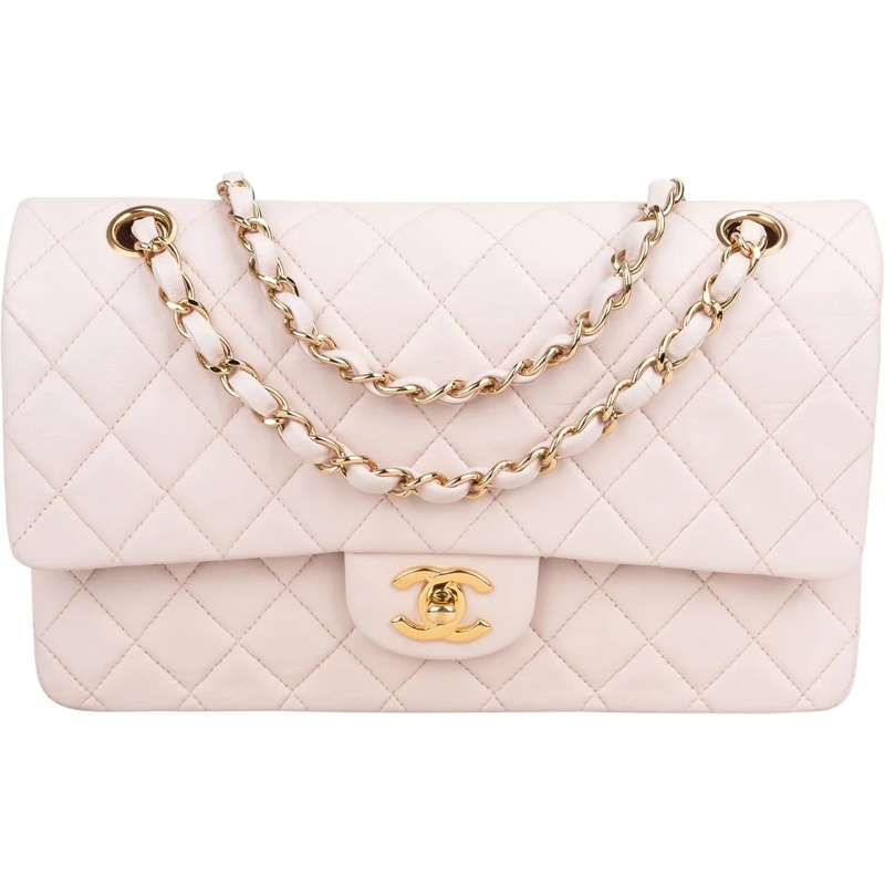 Chanel Fourre-tout Chanel Quilted Lambskin 24K Gold Medium Double Fla rot