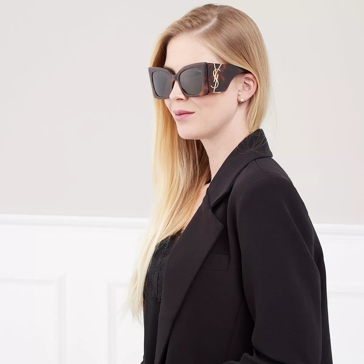 Saint Laurent SL M119 BLAZE HAVANA-HAVANA-GREEN | Lunettes de soleil