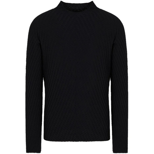 Giorgio Armani Pull Black Crew-Neck Sweater Black