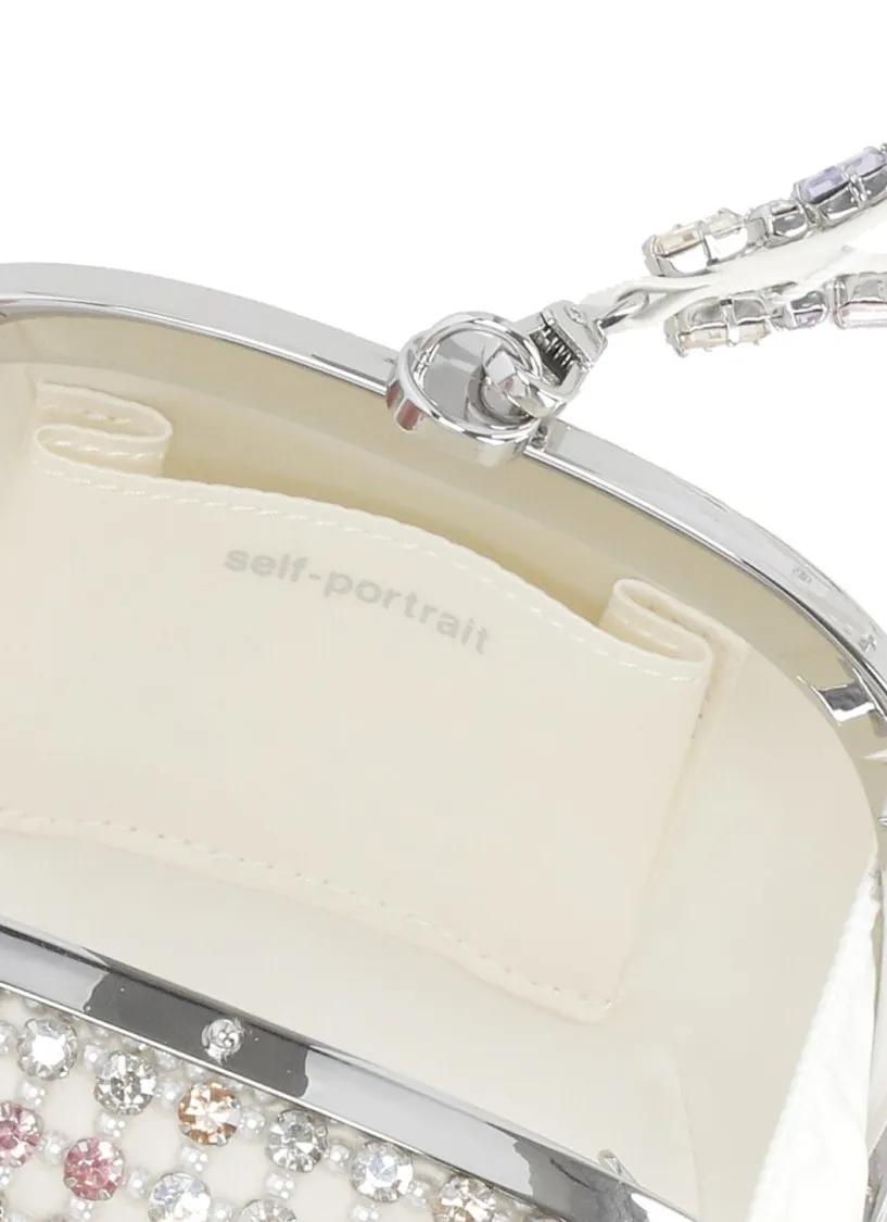 Thumbnail - self-portrait Clutches - Multicolored Strass-Embellished Clutch Bag - Gr. unisize - in Weiß - für Damen