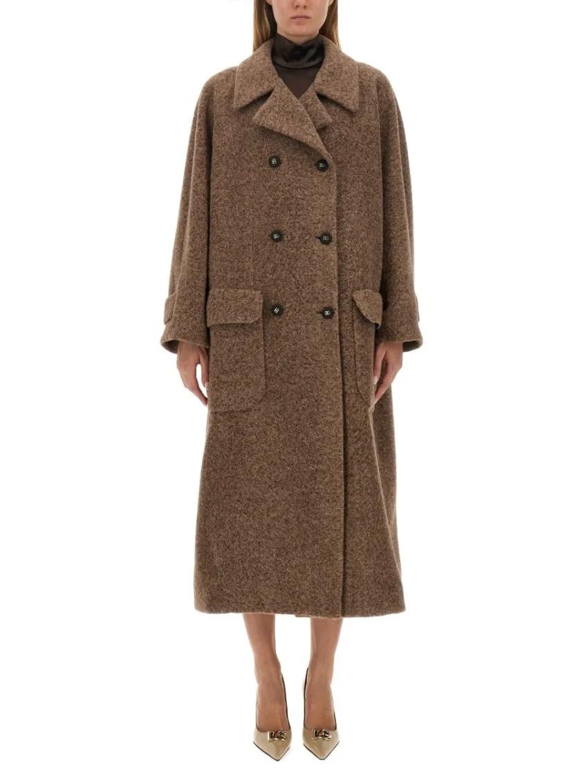 Thumbnail - Dolce&Gabbana - Double-Breasted Coat - Größe 40 - braun