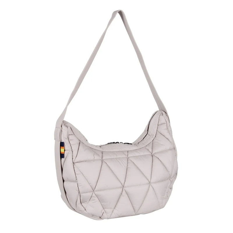 K-Way Schultertasche Diamond-Stitched Crescent Shoulder Bag By K-Way Neutrals