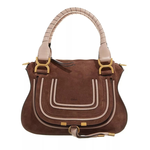 Chloé Marcie Small Double Shoulder Bag  Pure Brown Rymlig shoppingväska