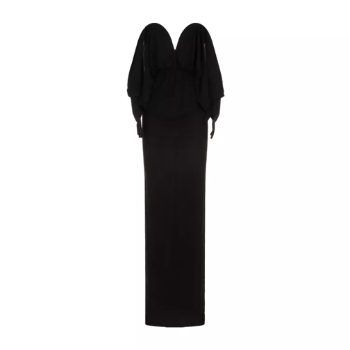 Saint Laurent Black Viscose Long Dress Black 