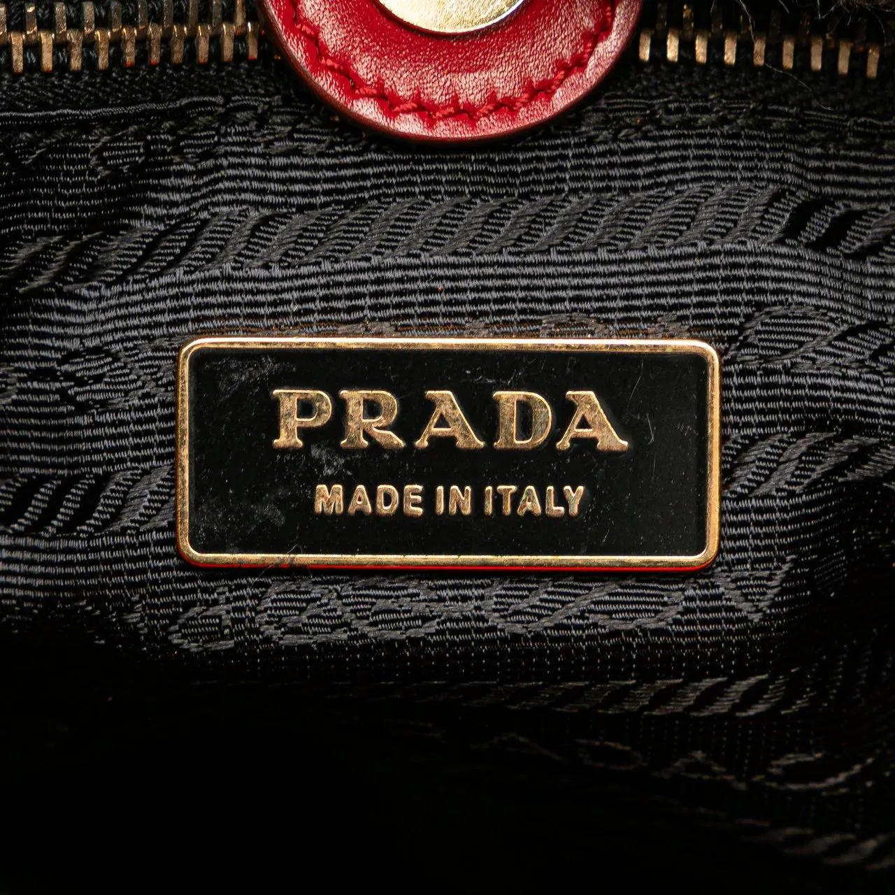 Thumbnail - Prada Shopper - Tessuto Tote - Gr. unisize - in Rot - für Damen