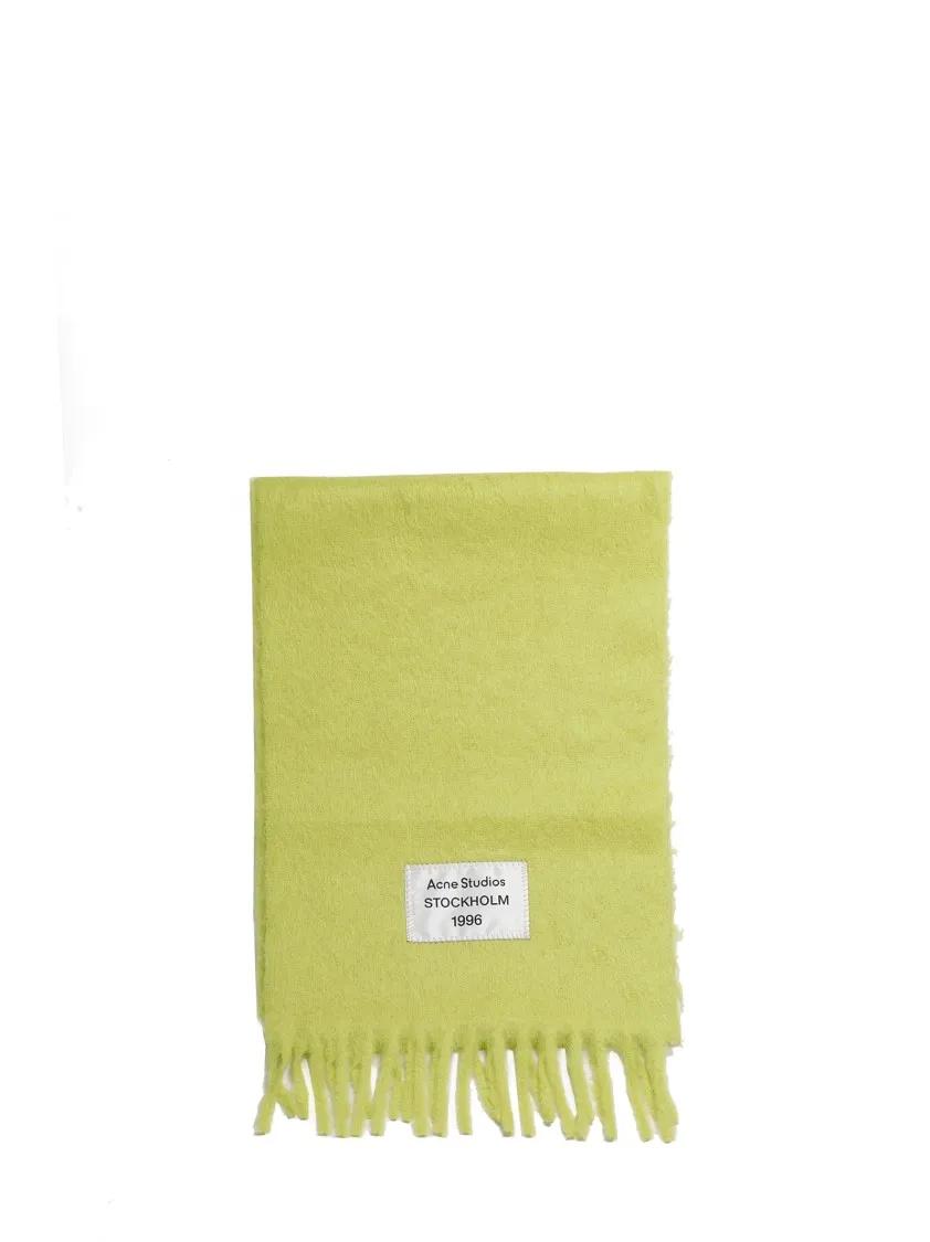 Acne Studios Tücher & Schals - Wool Blend Scarf With Fringes - Gr. unisize - in Gelb - für Damen