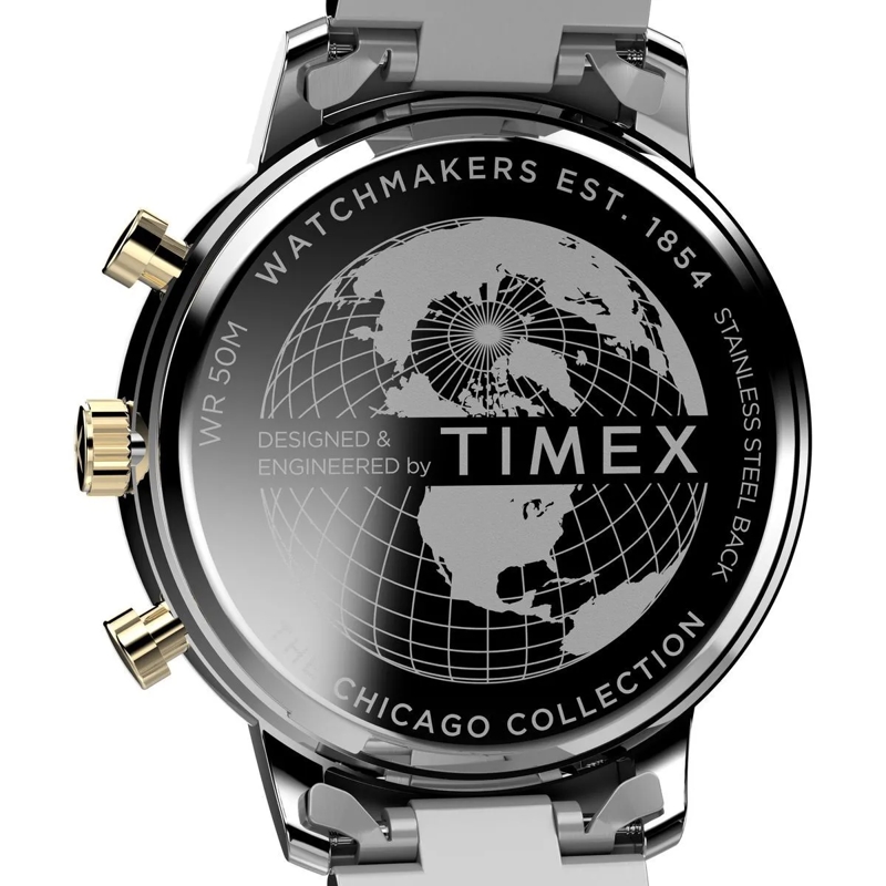 Timex Quarzuhr Quarz Analog Uhr Chicago silber(Image 4)