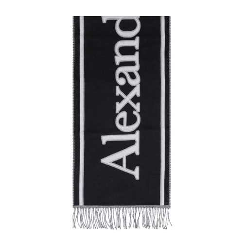 Alexander McQueen  Varsity Logo Scarf Black