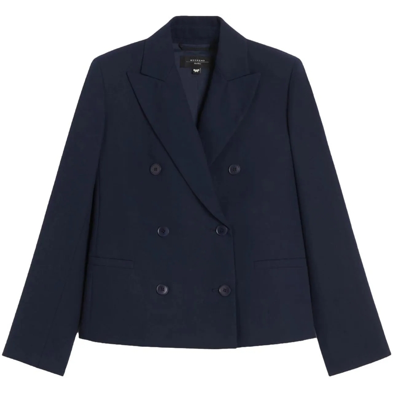 Max Mara Overgangsjas Jackets Blue blau