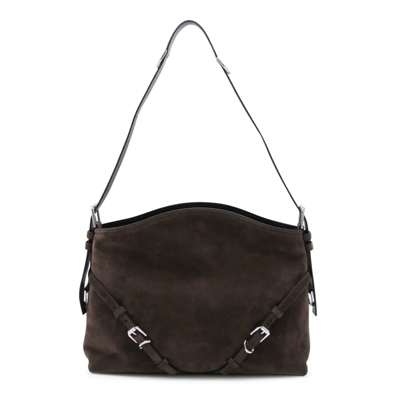 Givenchy Schultertasche Medium Brown Suede Shoulder Bag Black