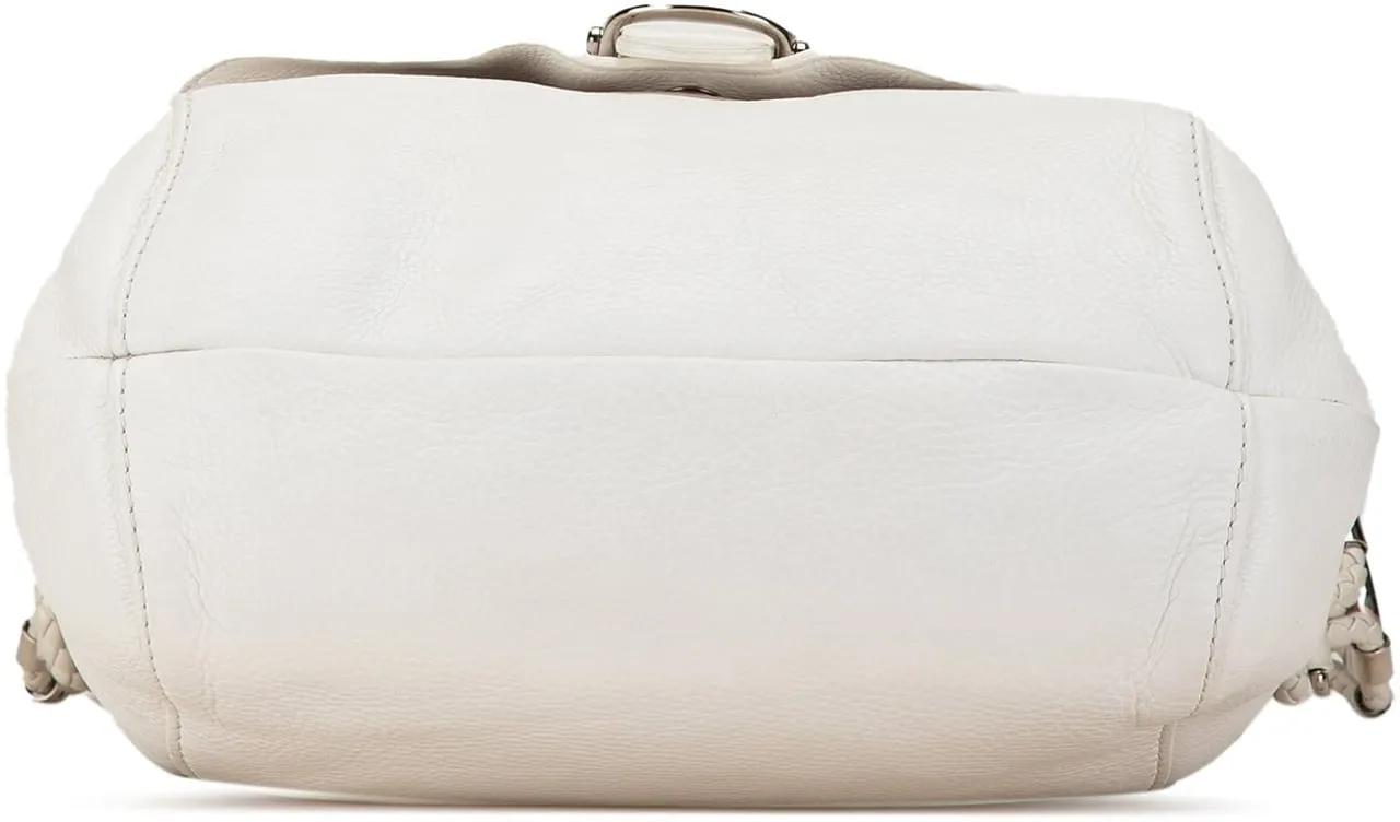 Gucci Hobo bags 2000-2015 Leather Horsebit Techno Satchel in wit