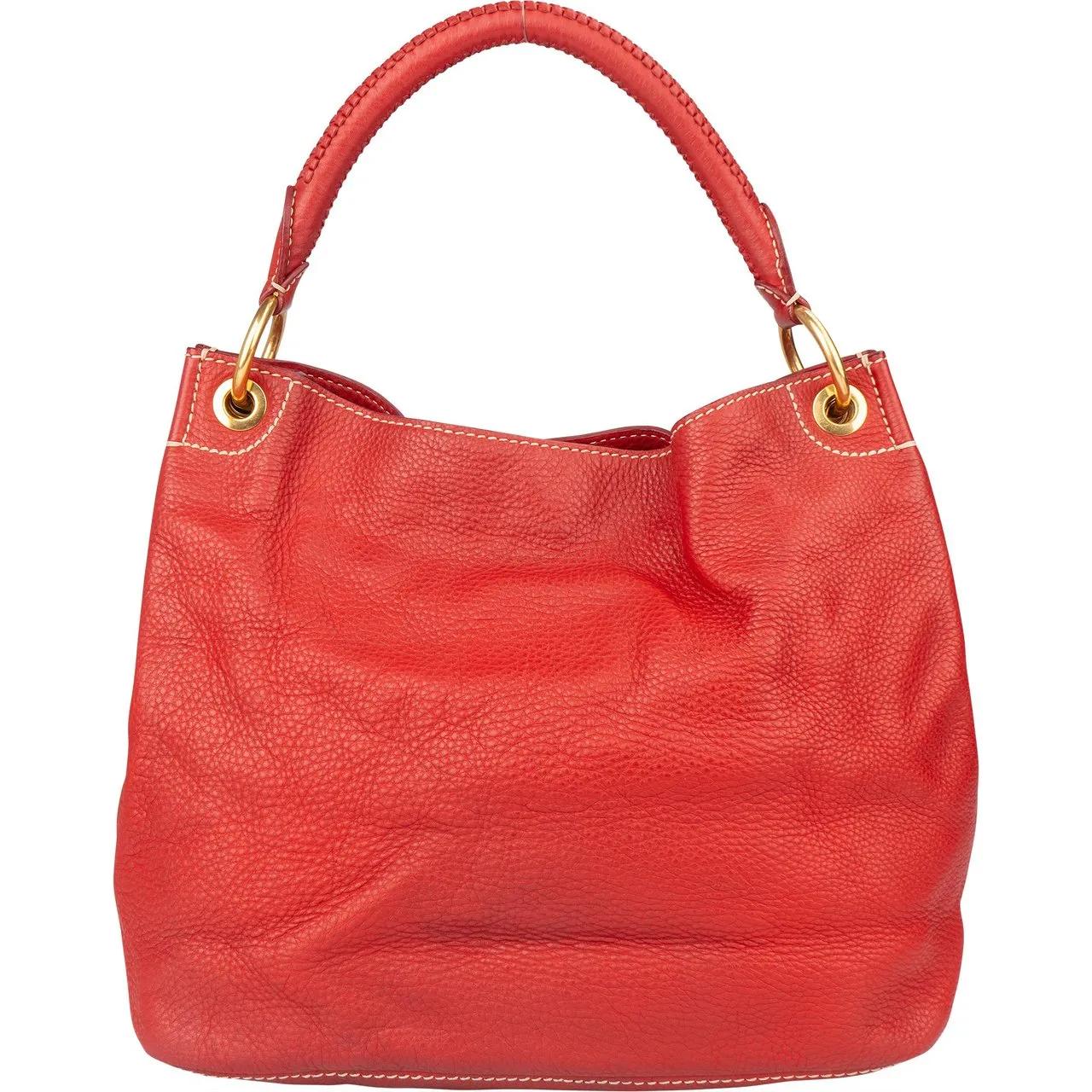Thumbnail - Prada Crossbody Bags - Prada Red Calfskin Daino Handbag - Gr. unisize - in Rot - für Damen