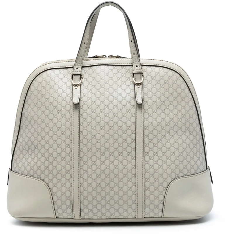 Gucci Shopper Large Microguccissima Nice Dome Top Handle Bag weiß