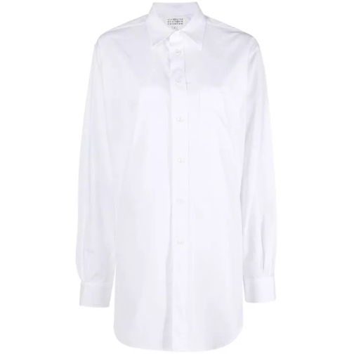 Maison Margiela  Long Cotton Poplin Shirt White