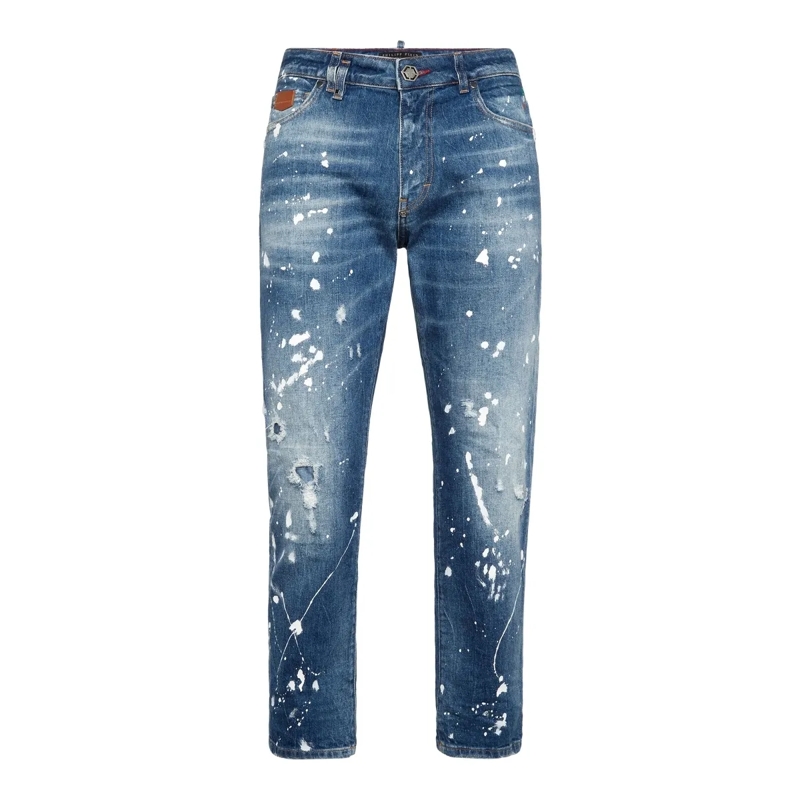 Philipp Plein Cropped-Jeans Detroit Fit jeansblau