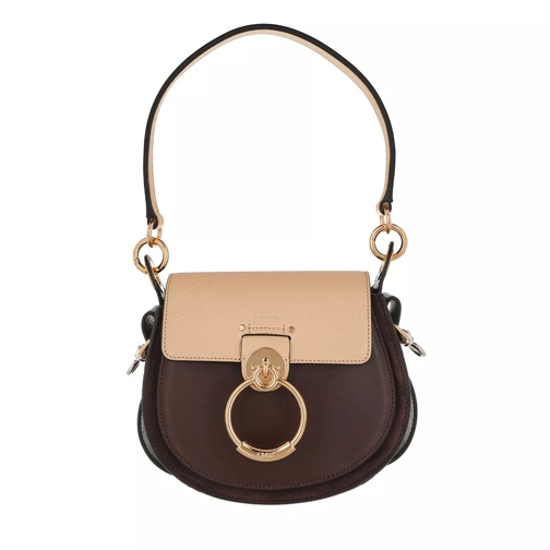 Chloé Tess Shoulder Bag Leather Wooden Beige Crossbody Bag