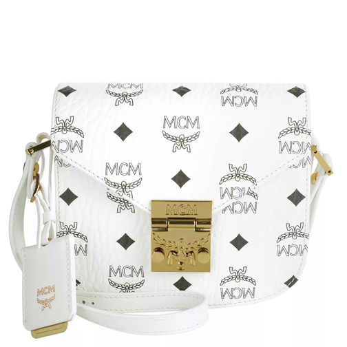 MCM Patricia Visetos Shoulder Bag Mini White Crossbody Bag