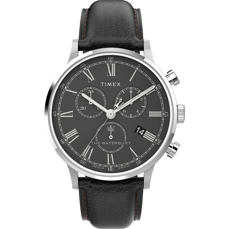 Timex Automatikuhr Chronographenuhr Waterbury Classic silber
