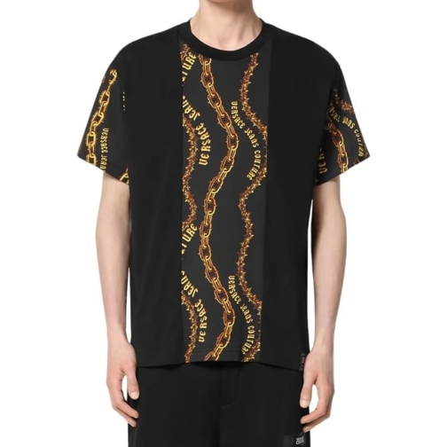 Versace Jeans Couture T-shirts Versace Couture Heren T-shirt Zwart 77GAH622-JS365 schwarz