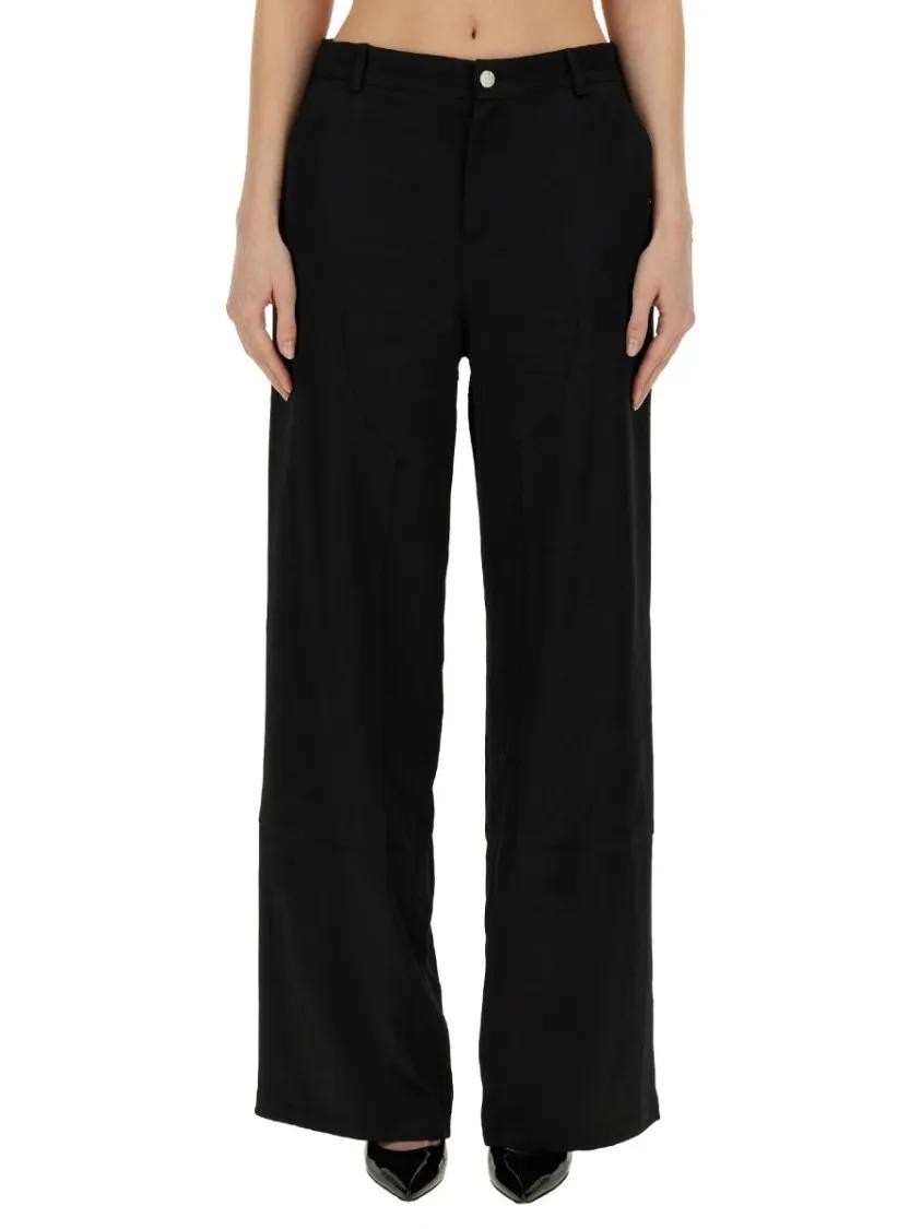 Thumbnail - Moschino - Wide Leg Pants - Größe 44 - schwarz
