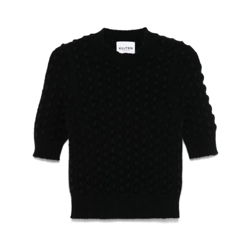 Kujten T-Shirts Ilda Knitted Top Black