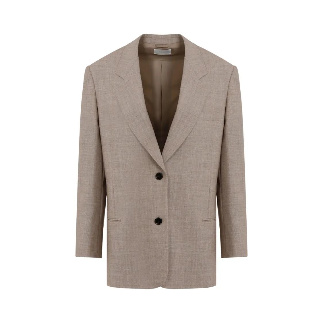 The Row - Taupe Ivory Melange Virgin Wool Marina Jacket - Größe S - braun