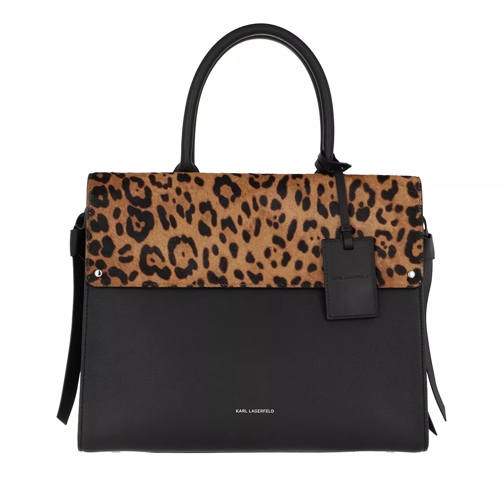 Karl Lagerfeld Ikon Leopard Top Handle Bag Leopard Rymlig shoppingväska