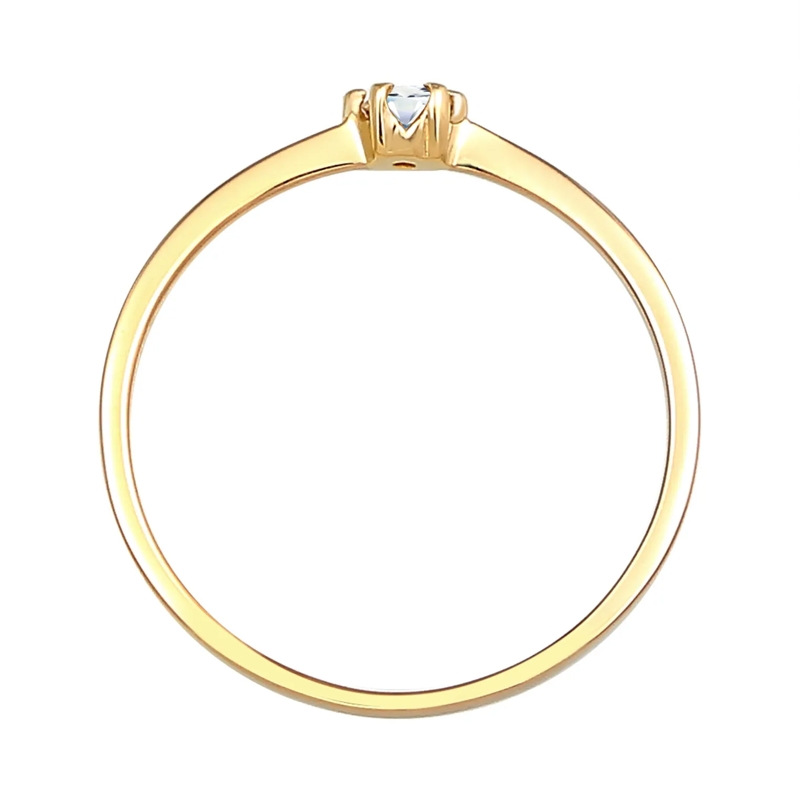 Elli Diamantring Ring Solitär Verlobung Diamant 0.11 ct. 585 Gelbgo weiss(Image 3)