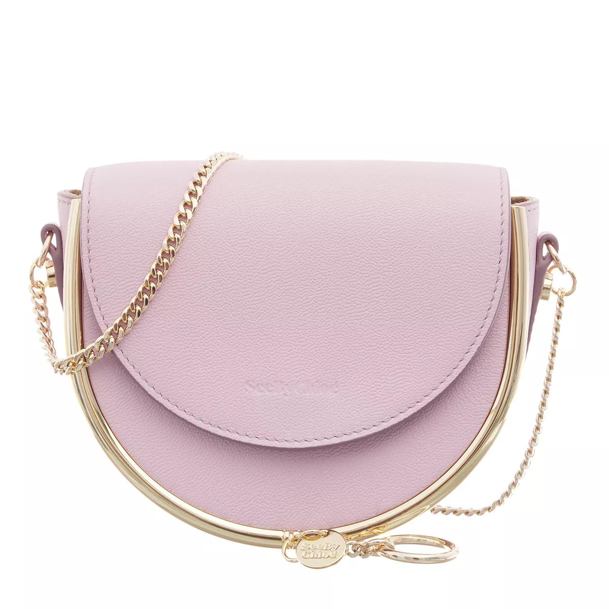 See By Chloé Mara Crossbody Bag Leather Lavender Mist Saddle Bag