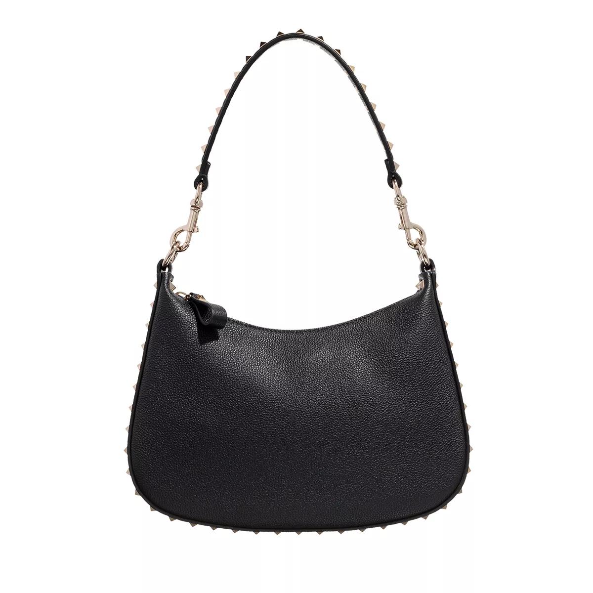 Valentino Garavani Hobo Bag - Small Rockstud Hobo Bag - Gr. unisize - in Schwarz - für Damen