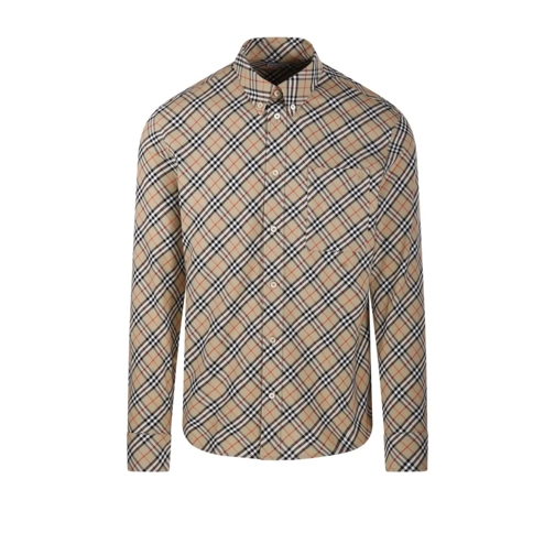 Burberry Hemden Plaid Pattern Button-Down Shirt Neutrals