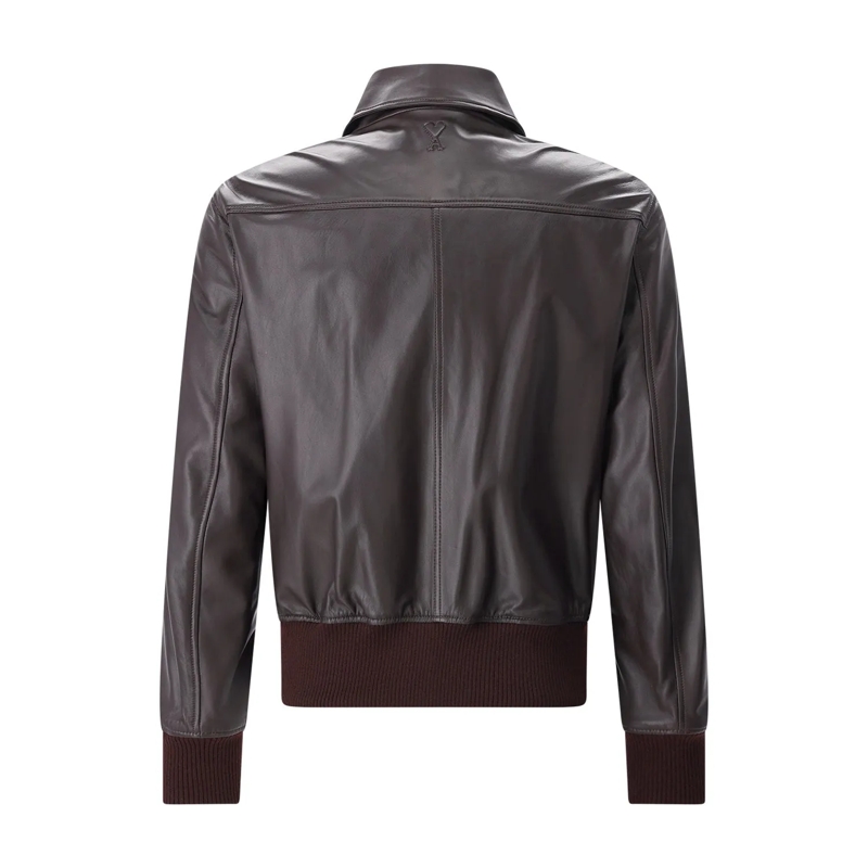 AMI Paris Jacke Jacke aus Leder braun(Image 2)