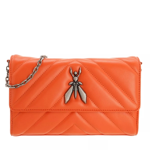 Patrizia Pepe Quilted Fly Bag Flame Orange Crossbody Bag