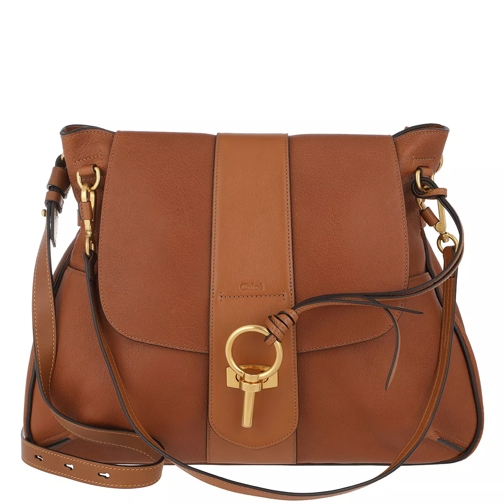 Chloé Lexa Large Shoulder Bag Double Strap Caramel Satchel