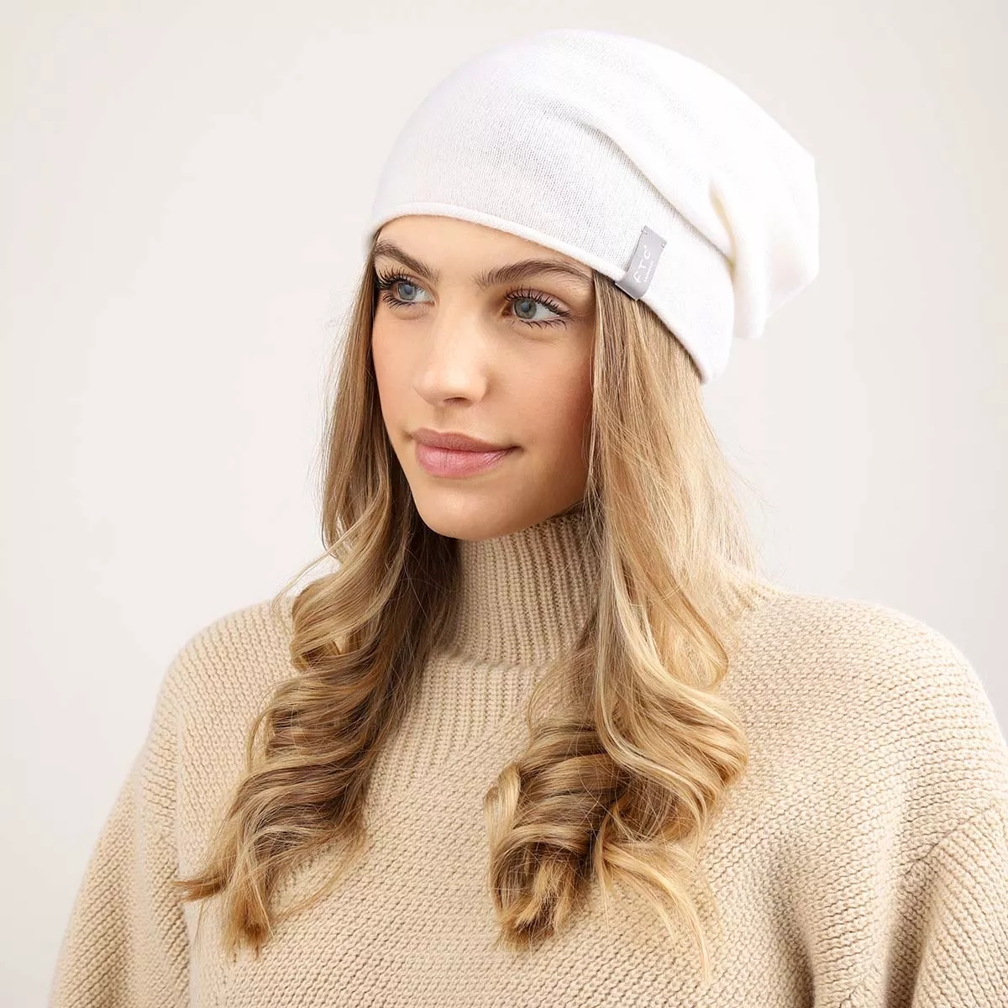 FTC Cashmere Beanie Pristine White | Wool Hat