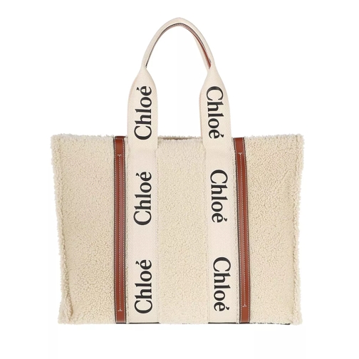 Chloé Woody Shoulder Bag Mild Beige Shopping Bag