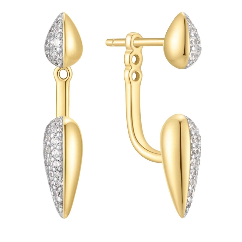 Ania Haie Ohrstecker 925er Sterlingsilber Puffy Spike gold