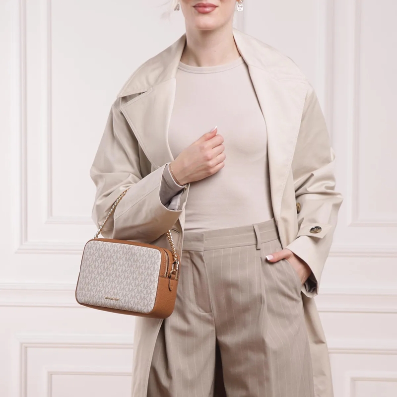 MICHAEL Michael Kors Camera Bag Md Dblzp Chn Camera Xbody Vanilla/Acrn(Image 2)