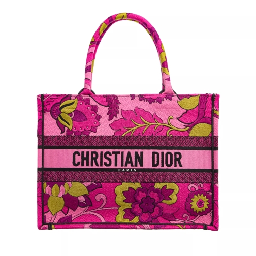 Christian Dior Cotton Tote Bag Fuchsia Multi Color Tote