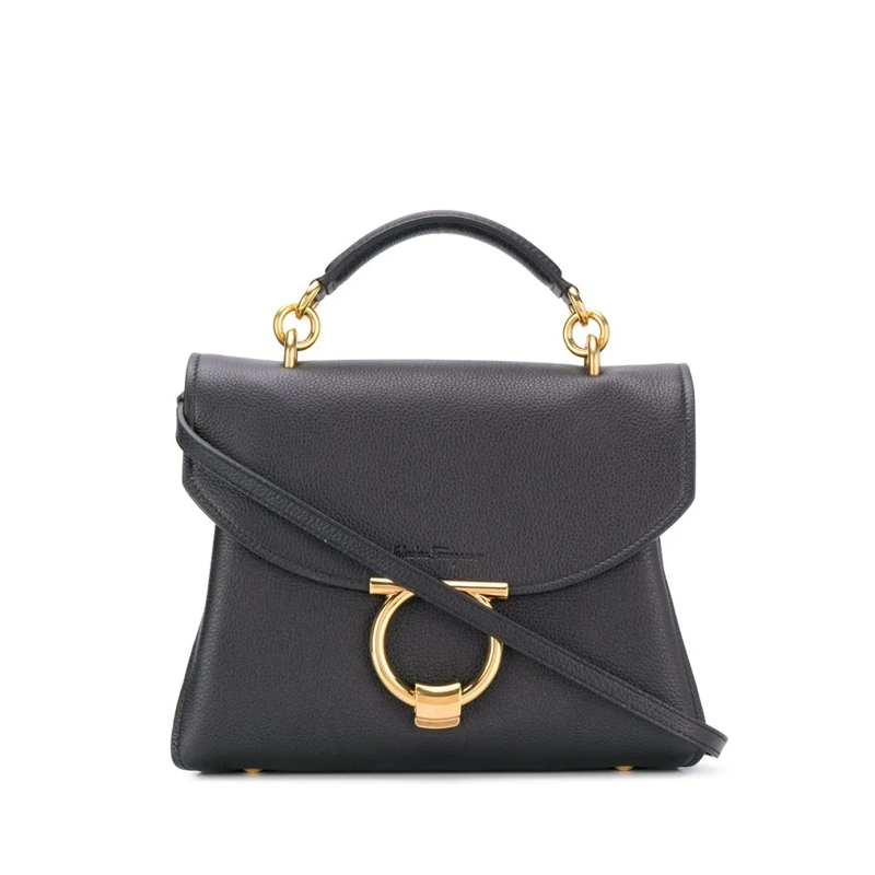 Salvatore Ferragamo Sac à bandoulière Gancini Handbag Grey