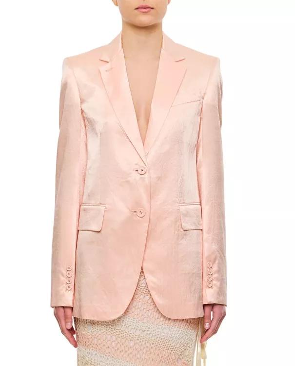 Sportmax - Volante Single-Breasted Jacket - Größe 38 - pink