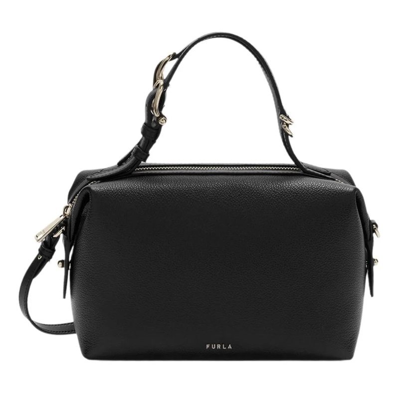 Furla Crossbody Bag Furla Double Mini Boston Bag Nero