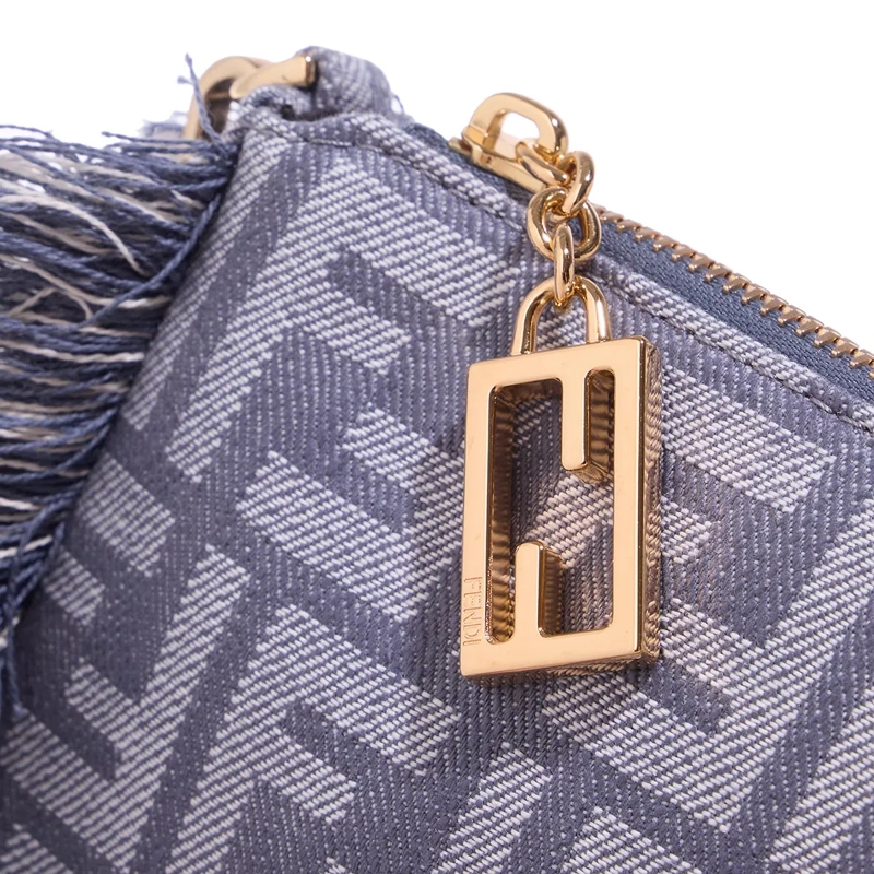 Fendi Schultertasche Baguette Pouch Blue(Image 3)