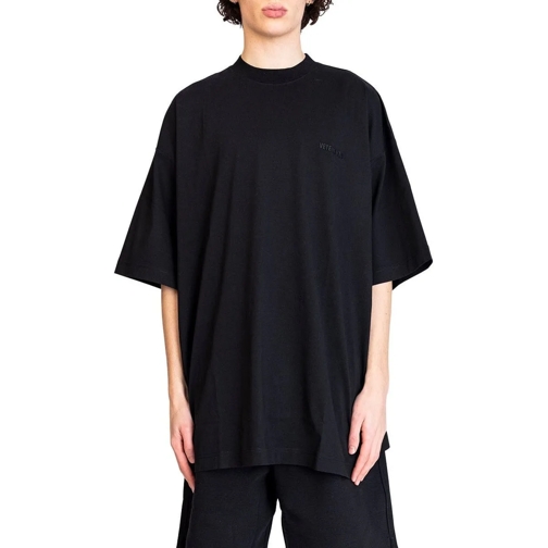 Vetements T-Shirts EMBROIDERED LOGO OVERSIZED T-SHIRT BLACK mehrfarbig