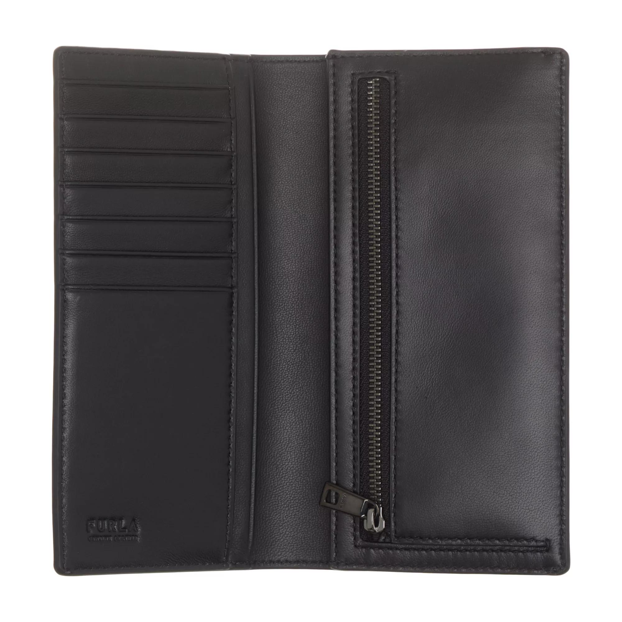 小物 FURLA FLOW CONTINENTAL BIFOLD Furla Furla Flow Continental Bifold Nero | Bi-Fold Wallet
